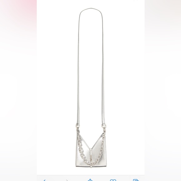 Givenchy Micro Cut-Out Bag in Silver with box like new - Picture 5 of 8